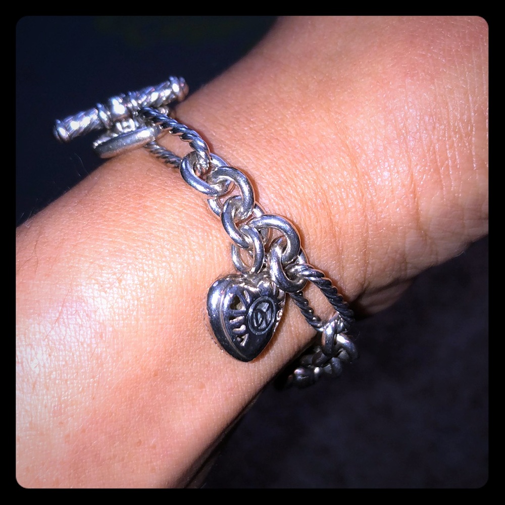David Yurman Chainlink Heart Bracelet